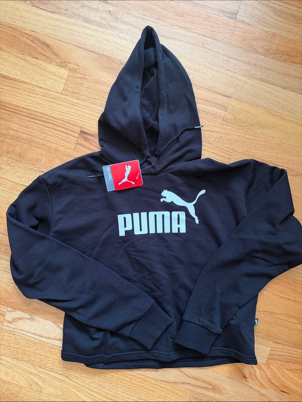 Puma Black Crewneck Hoodie cropped